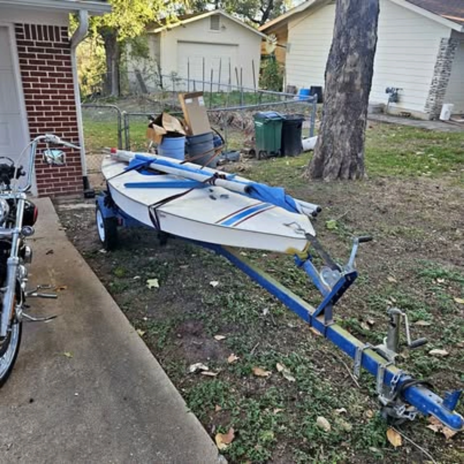 70S Amf Sunfish Sailboat W/ Trailer